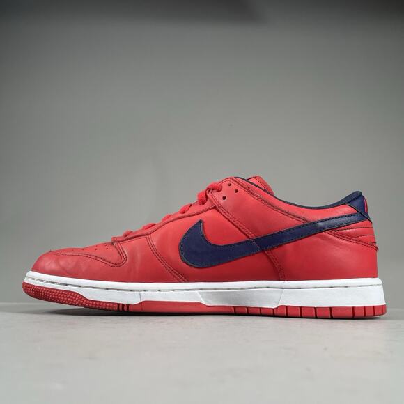Nike ID Dunk Low Patriots Men’s Size 11.5 Red Blue Casual Sneakers Skate Shoes - Picture 7 of 9